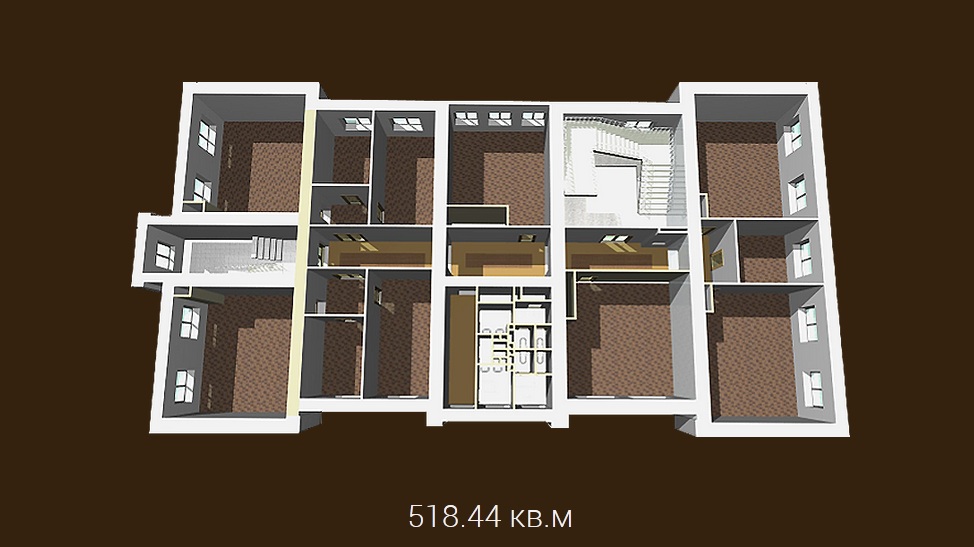 Аренда Шикарного офиса 518м2 БЦ класса В+
